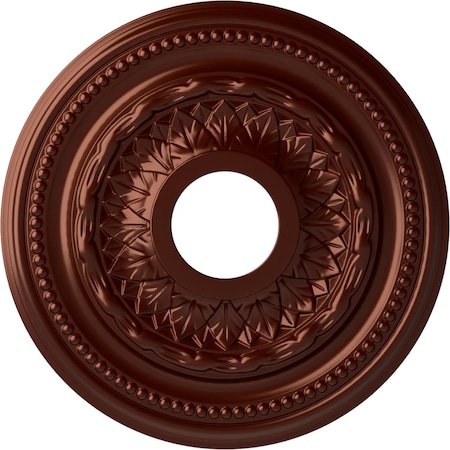Ekena Millwork Galway Ceiling Medallion (Fits Canopies up to 3 1/4"), 15 3/4"OD x 3 1/4"ID x 1"P, Antique Copper CM15GAACS